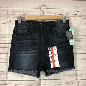 Stitch Fix Realm Dark Wash Frayed Jean Shorts NWT